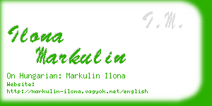 ilona markulin business card